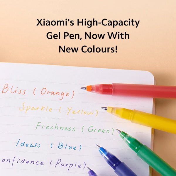 Xiaomi Mi High-Capacity Gel Pen — 5-Pack with Japanese Ink