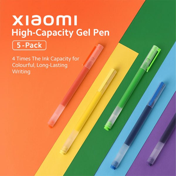 Xiaomi Mi High-Capacity Gel Pen — 5-Pack with Japanese Ink