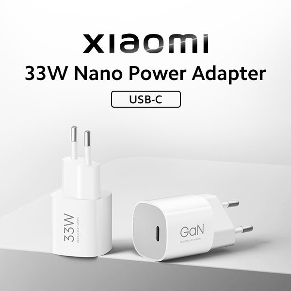 Xiaomi 33W Nano Power Adapter — GaN USB-C Charger